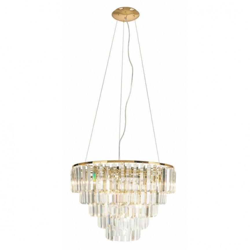 Lustra suspendata design elegant Ø60cm Monaco, auriu P0424 MX, Candelabre si Lustre moderne elegante⭐ modele clasice de lux pentru living, bucatarie si dormitor.✅ DeSiGn actual Top 2020!❤️Promotii lampi❗ ➽ www.evalight.ro. Oferte corpuri de iluminat suspendate pt camere de interior (înalte), suspensii (lungi) de tip lustre si candelabre, pendule decorative stil modern, clasic, rustic, baroc, scandinav, retro sau vintage, aplicate pe perete sau de tavan, cu cristale, abajur din material textil, lemn, metal, sticla, bec Edison sau LED, ieftine de calitate deosebita la cel mai bun pret. a