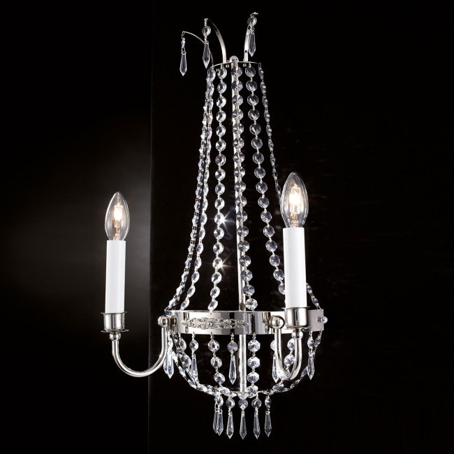 Aplica clasica din alama si cristale Asfour Empire, Antique silver, Lustre cristal si Corpuri de iluminat suspendate⭐ modele de lux elegante din cristal Stil Exclusive.✅Design Premium Top❗ ➽ www.evalight.ro.  a