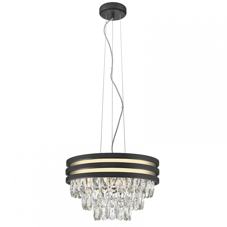 Lustra suspendata design modern NAICA auriu/ negru, Candelabre si Lustre moderne elegante⭐ modele clasice de lux pentru living, bucatarie si dormitor.✅ DeSiGn actual Top 2020!❤️Promotii lampi❗ ➽ www.evalight.ro. Oferte corpuri de iluminat suspendate pt camere de interior (înalte), suspensii (lungi) de tip lustre si candelabre, pendule decorative stil modern, clasic, rustic, baroc, scandinav, retro sau vintage, aplicate pe perete sau de tavan, cu cristale, abajur din material textil, lemn, metal, sticla, bec Edison sau LED, ieftine de calitate deosebita la cel mai bun pret. a