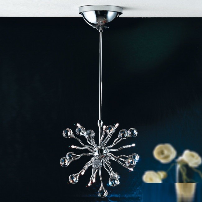 Lustra / Pendul cristal Swarovski Spectra design modern de lux GALAXY 12L crom, Lustre Cristal Swarovski ⭐ modele de candelabre deosebite de lux din cristal Swarovski Spectra Extra Exclusive. ✅Design unicat Premium Top❗  ➽ www.evalight.ro.  a