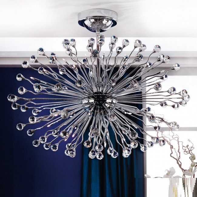 Lustra cristal Swarovski Spectra design modern de lux GALAXY 42L crom, Candelabre si Lustre moderne elegante⭐ modele clasice de lux pentru living, bucatarie si dormitor.✅ DeSiGn actual Top 2020!❤️Promotii lampi❗ ➽ www.evalight.ro. Oferte corpuri de iluminat suspendate pt camere de interior (înalte), suspensii (lungi) de tip lustre si candelabre, pendule decorative stil modern, clasic, rustic, baroc, scandinav, retro sau vintage, aplicate pe perete sau de tavan, cu cristale, abajur din material textil, lemn, metal, sticla, bec Edison sau LED, ieftine de calitate deosebita la cel mai bun pret. a