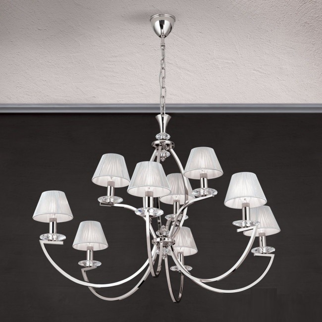 Candelabru cristal Swarovski elegant de lux Avala 9L nickel plated, Candelabre si Lustre moderne elegante⭐ modele clasice de lux pentru living, bucatarie si dormitor.✅ DeSiGn actual Top 2020!❤️Promotii lampi❗ ➽ www.evalight.ro. Oferte corpuri de iluminat suspendate pt camere de interior (înalte), suspensii (lungi) de tip lustre si candelabre, pendule decorative stil modern, clasic, rustic, baroc, scandinav, retro sau vintage, aplicate pe perete sau de tavan, cu cristale, abajur din material textil, lemn, metal, sticla, bec Edison sau LED, ieftine de calitate deosebita la cel mai bun pret. a