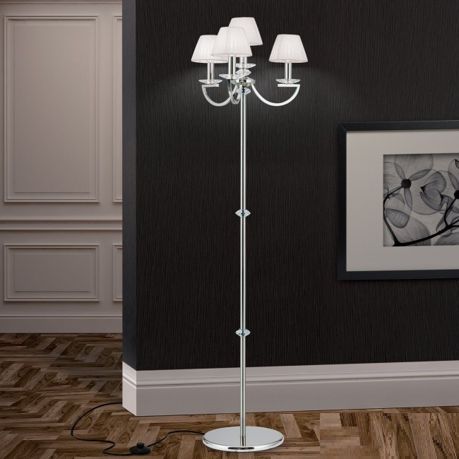 Lampadar cristal Swarovski elegant de lux Avala nickel plated H-158cm, Lustre cristal si Corpuri de iluminat suspendate⭐ modele de lux elegante din cristal Stil Exclusive.✅Design Premium Top❗ ➽ www.evalight.ro.  a