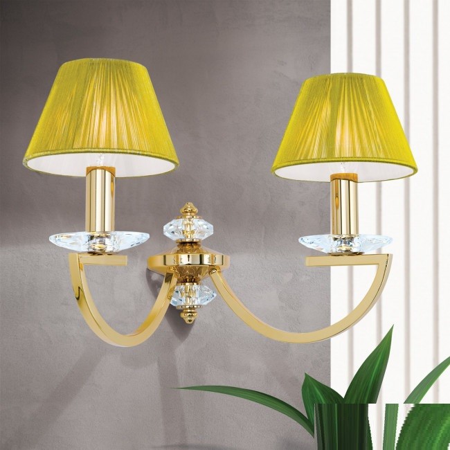 Aplica de perete cristal Swarovski eleganta de lux Avala 2L 24K gold plated, Candelabre si Lustre moderne elegante⭐ modele clasice de lux pentru living, bucatarie si dormitor.✅ DeSiGn actual Top 2020!❤️Promotii lampi❗ ➽ www.evalight.ro. Oferte corpuri de iluminat suspendate pt camere de interior (înalte), suspensii (lungi) de tip lustre si candelabre, pendule decorative stil modern, clasic, rustic, baroc, scandinav, retro sau vintage, aplicate pe perete sau de tavan, cu cristale, abajur din material textil, lemn, metal, sticla, bec Edison sau LED, ieftine de calitate deosebita la cel mai bun pret. a