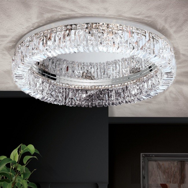 Lustra aplicata cristal Schöler design modern de lux Ring 75cm chrome plated, Candelabre si Lustre moderne elegante⭐ modele clasice de lux pentru living, bucatarie si dormitor.✅ DeSiGn actual Top 2020!❤️Promotii lampi❗ ➽ www.evalight.ro. Oferte corpuri de iluminat suspendate pt camere de interior (înalte), suspensii (lungi) de tip lustre si candelabre, pendule decorative stil modern, clasic, rustic, baroc, scandinav, retro sau vintage, aplicate pe perete sau de tavan, cu cristale, abajur din material textil, lemn, metal, sticla, bec Edison sau LED, ieftine de calitate deosebita la cel mai bun pret. a