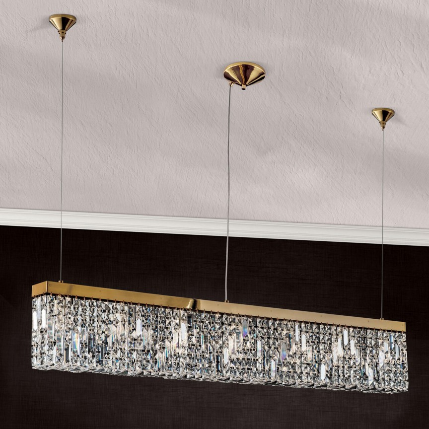 Lustra suspendata cristal Asfour design modern de lux Ring 24K 130cm gold plated, Candelabre si Lustre moderne elegante⭐ modele clasice de lux pentru living, bucatarie si dormitor.✅ DeSiGn actual Top 2020!❤️Promotii lampi❗ ➽ www.evalight.ro. Oferte corpuri de iluminat suspendate pt camere de interior (înalte), suspensii (lungi) de tip lustre si candelabre, pendule decorative stil modern, clasic, rustic, baroc, scandinav, retro sau vintage, aplicate pe perete sau de tavan, cu cristale, abajur din material textil, lemn, metal, sticla, bec Edison sau LED, ieftine de calitate deosebita la cel mai bun pret. a