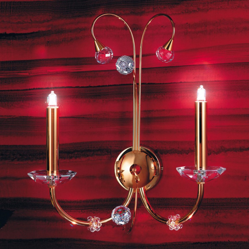 Aplica de perete eleganta de lux cristal Swarovski Eremitage 24K gold, Lustre cristal si Corpuri de iluminat suspendate⭐ modele de lux elegante din cristal Stil Exclusive.✅Design Premium Top❗ ➽ www.evalight.ro.  a