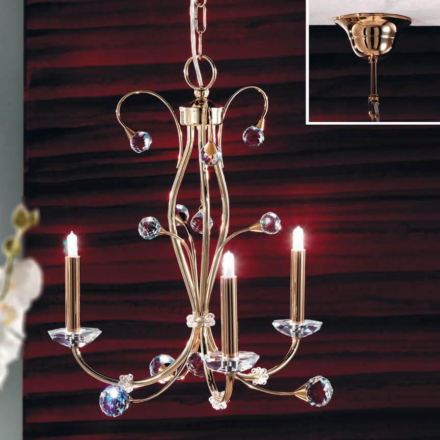 Candelabru elegant de lux cristal Swarovski Eremitage 3L 24K gold, Lustre Cristal Swarovski ⭐ modele de candelabre deosebite de lux din cristal Swarovski Spectra Extra Exclusive. ✅Design unicat Premium Top❗  ➽ www.evalight.ro.  a