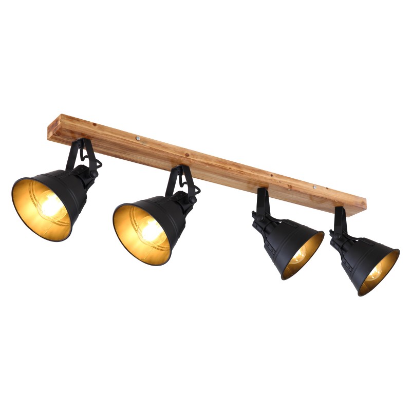 Aplica de perete / tavan stil industrial cu 4 spoturi GÜNTHER, Plafoniere cu spoturi, LED⭐ modele moderne corpuri de iluminat tip spoturi aplicate pe tavan sau perete.✅Design decorativ unic!❤️Promotii lampi❗ ➽ www.evalight.ro. Alege lustre de iluminat interior tip plafoniere si aplice cu 4 spoturi pe bara cu lumina LED si directie reglabila pentru living, dormitor, bucatarie, baie, hol, camera copii, calitate de lux la cel mai bun pret. a