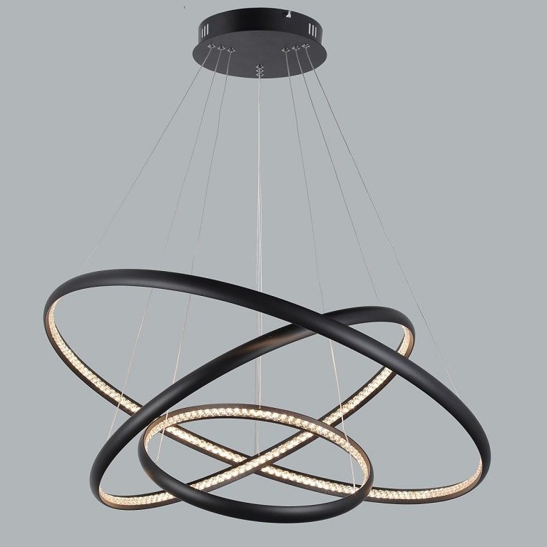 Lustra LED suspendata design modern circular Brighton 3 BK, Candelabre si Lustre moderne elegante⭐ modele clasice de lux pentru living, bucatarie si dormitor.✅ DeSiGn actual Top 2020!❤️Promotii lampi❗ ➽ www.evalight.ro. Oferte corpuri de iluminat suspendate pt camere de interior (înalte), suspensii (lungi) de tip lustre si candelabre, pendule decorative stil modern, clasic, rustic, baroc, scandinav, retro sau vintage, aplicate pe perete sau de tavan, cu cristale, abajur din material textil, lemn, metal, sticla, bec Edison sau LED, ieftine de calitate deosebita la cel mai bun pret. a