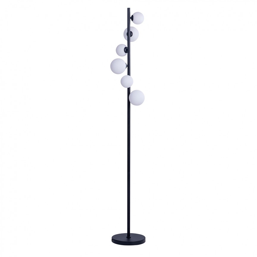 Lampadar / Lampa de podea design modern SYBILLA black, Lampadare moderne de podea⭐ modele elegante pentru iluminat camera living dormitor.✅DeSiGn decorativ de lux unic!❤️Promotii lampi❗ ➽www.evalight.ro. Alege corpuri de iluminat de podea pt interior cu reader LED, ieftine de calitate deosebita la cel mai bun pret. a