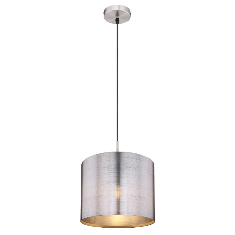 Pendul design modern, diametru 28cm, SINNI nichel 15365H GL, Pendule / Lustre suspendate moderne, LED⭐ modele elegante pentru bucatarie, living dormitor.✅DeSiGn decorativ unic!❤️Promotii lampi❗ ➽www.evalight.ro. Alege corpuri de iluminat suspendate pt interior stil modern, suspensii de tip pendule cu cristale, abajur material textil, lemn, metal, sticla, bec tip lumanare Edison sau LED, ieftine si de lux, calitate deosebita la cel mai bun pret. a