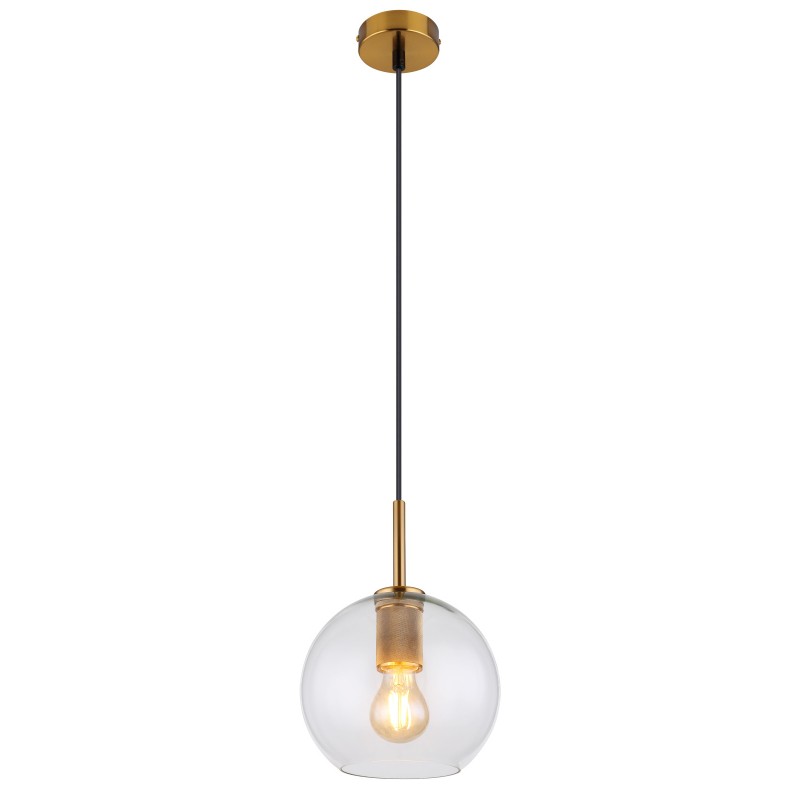 Pendul design modern, diametru 20cm, ADARA 15462H GL, Pendule / Lustre suspendate moderne, LED⭐ modele elegante pentru bucatarie, living dormitor.✅DeSiGn decorativ unic!❤️Promotii lampi❗ ➽www.evalight.ro. Alege corpuri de iluminat suspendate pt interior stil modern, suspensii de tip pendule cu cristale, abajur material textil, lemn, metal, sticla, bec tip lumanare Edison sau LED, ieftine si de lux, calitate deosebita la cel mai bun pret. a