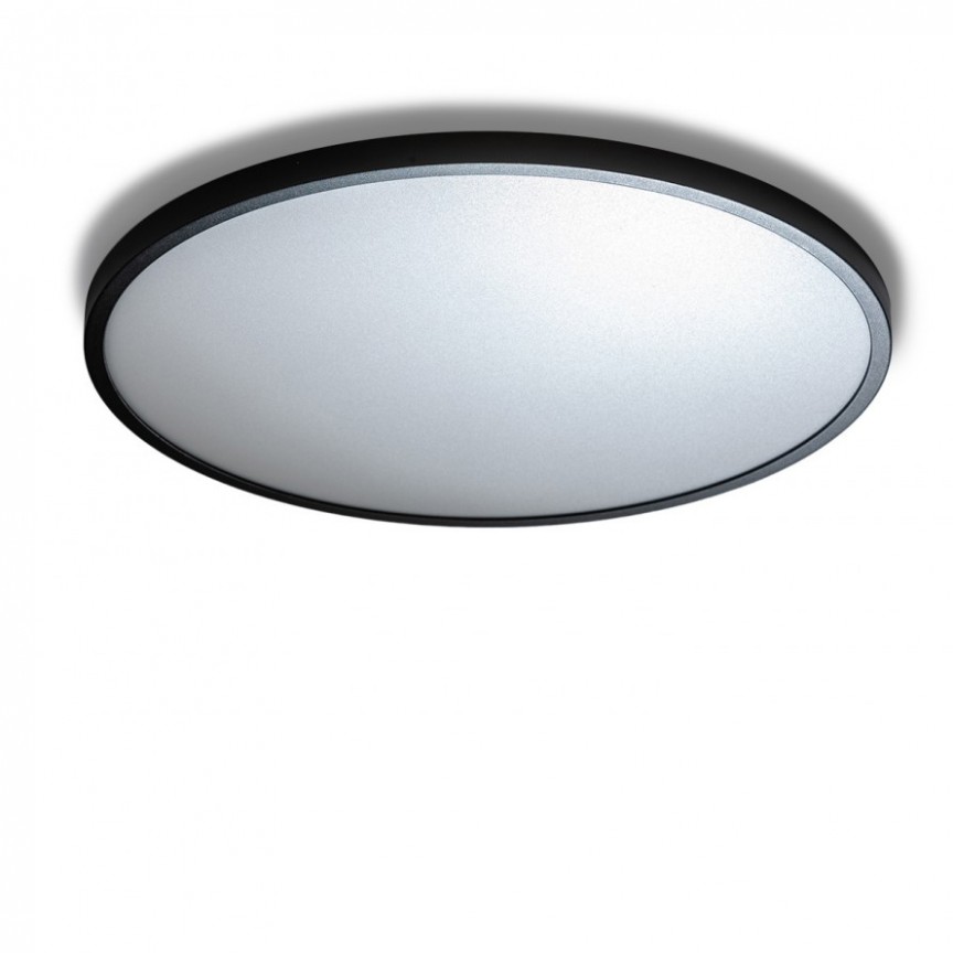 Lustra / Plafoniera LED design slim MALTA R 60 4000K neagra, Plafoniere LED⭐ modele moderne pentru iluminat living, dormitor, bucatarie.✅DeSiGn decorativ!❤️Promotii lampi LED❗ ➽www.evalight.ro. Alege lustre LED de interior de tip plafoniera aplicate de tavan sau de perete, ieftine si de lux, calitate deosebita la cel mai bun pret. a