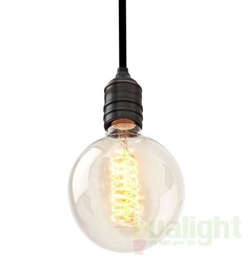 Pendul diametru 13cm, Vintage Bulb Holder 1-Light 108625 HZ, Lustre moderne, LED⭐ modele elegante ieftine si de lux pentru living dormitor, bucatarie si sufragerie.✅DeSiGn decorativ unic!❤️Promotii lampi❗ Magazin online➽ www.evalight.ro. Oferte NOI la corpuri de iluminat pt interior suspendate de tip suspensii, aplicate de tavan sau perete, stil modern retro sau vintage, lustre cu cristale, abajur material textil, lemn, metal, sticla, becuri Edison sau LED, calitate deosebita la cel mai bun pret. a