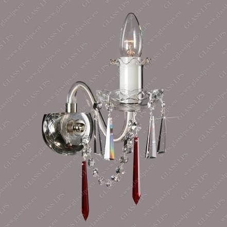 Aplica cristal Bohemia N21 125/01/3-K, 3-H ruby; Ni, lip., Aplice de perete Cristal Bohemia⭐ modele de lux deosebite din cristal Bohemia autentic din Cehia.✅Design unicat Premium Top❗ ➽ www.evalight.ro. a