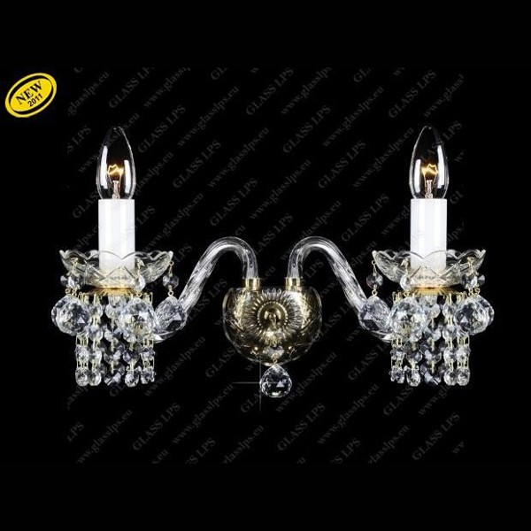 Aplica de perete 2 brate cristal Bohemia N21 007/02/4, Corpuri de iluminat moderne pentru living dormitor, bucatarie, baie⭐ modele moderne, clasice, vintage.✅DeSiGn decorativ unic!❤️Promotii lampi❗ ➽ www.evalight.ro. Oferte NOI la lustre si candelabre de tip suspensii (lungi) pt camere de interior din casa (înalte), stil elegant, decorate cu cristale margele, abajur din material textil, lemn, metal, sticla, bec Edison sau LED, ieftine si de lux, calitate deosebita la cel mai bun pret. a