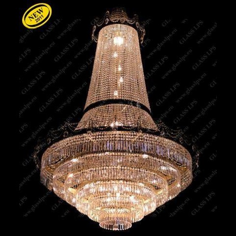 Lustra Imperial cristal Bohemia L15 552/30/1-A, 3-P, Lustre Imperial Cristal Bohemia⭐ modele de lux candelabre mari XXL stil Imperial din cristal Bohemia autentic din Cehia.✅DeSiGn Baroc unicat Premium Top❗ ➽ www.evalight.ro.  a