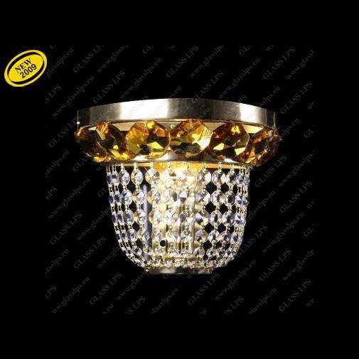 Aplica de perete cristal Bohemia N25 166/01/6, 6 light topaz, Aplice de perete Cristal Bohemia⭐ modele de lux deosebite din cristal Bohemia autentic din Cehia.✅Design unicat Premium Top❗ ➽ www.evalight.ro. a