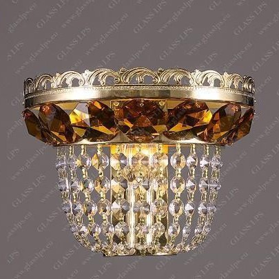 Aplica de perete cristal Bohemia N25 365/01/6 light topaz, Aplice de perete Cristal Bohemia⭐ modele de lux deosebite din cristal Bohemia autentic din Cehia.✅Design unicat Premium Top❗ ➽ www.evalight.ro. a