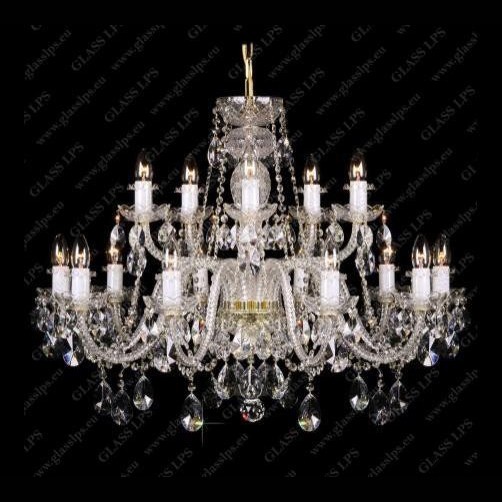 Lustra 15 brate cristal Bohemia L11 009/15/1-A; lip., Lustre Cristal Bohemia⭐ modele deosebite de candelabre din cristal Bohemia autentic din Cehia.✅Design Baroc de lux Premium Top❗ ➽ www.evalight.ro. a