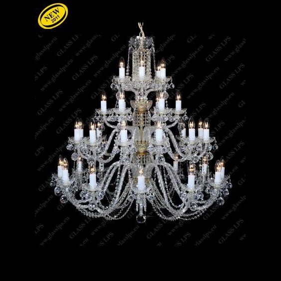 Lustra 36 brate cristal Bohemia L11 007/36/4, Lustre Cristal Bohemia⭐ modele deosebite de candelabre din cristal Bohemia autentic din Cehia.✅Design Baroc de lux Premium Top❗ ➽ www.evalight.ro. a