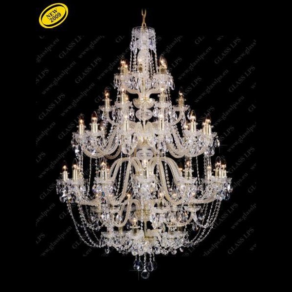 Lustra 48 brate cristal Bohemia L11 009/48/1-A, Lustre Cristal Bohemia⭐ modele deosebite de candelabre din cristal Bohemia autentic din Cehia.✅Design Baroc de lux Premium Top❗ ➽ www.evalight.ro. a