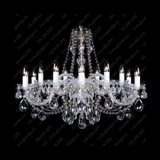 Lustra 12 brate cristal Bohemia L11 120/12/1, Lustre Cristal Bohemia⭐ modele deosebite de candelabre din cristal Bohemia autentic din Cehia.✅Design Baroc de lux Premium Top❗ ➽ www.evalight.ro. a