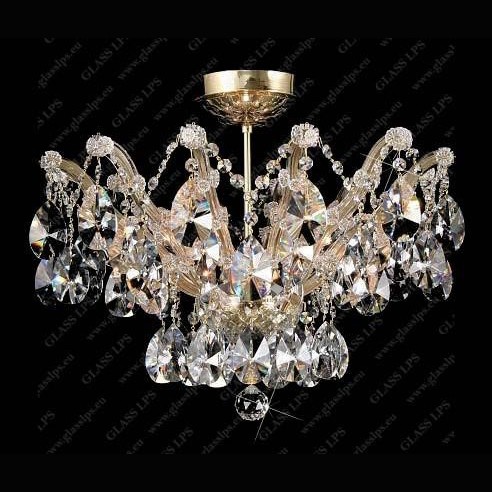 Lustra cristal Bohemia diametru 50cm, L14 014/06/1-A, Plafoniere Cristal Bohemia⭐ modele deosebite de lustre tavan din cristal Bohemia autentic din Cehia.✅Design de lux unicat Premium Top❗ ➽ www.evalight.ro.  a