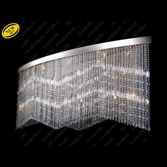 Lustra moderna cristal Bohemia, L-150cm L17 010/15/3, 3-SK, Lustre cristal si Corpuri de iluminat suspendate⭐ modele de lux elegante din cristal Stil Exclusive.✅Design Premium Top❗ ➽ www.evalight.ro.  a