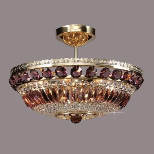 Plafonier cristal Bohemia L15 365/06/6 amethyst, Plafoniere Cristal Bohemia⭐ modele deosebite de lustre tavan din cristal Bohemia autentic din Cehia.✅Design de lux unicat Premium Top❗ ➽ www.evalight.ro.  a