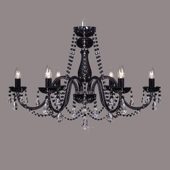 Lustra cristal Bohemia L11 809/06/1-A, 6 black; F black, Ni, Lustre Cristal Bohemia⭐ modele deosebite de candelabre din cristal Bohemia autentic din Cehia.✅Design Baroc de lux Premium Top❗ ➽ www.evalight.ro. a