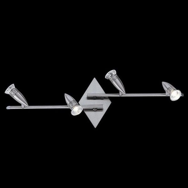 Lustra,Plafonier cu 4 spoturi directionabile ALFA PB4 NICKEL 006321, Spoturi pe bara, LED⭐ modele moderne corpuri de iluminat, lustre, plafoniere, aplice cu spoturi aplicate.✅Design decorativ unic!❤️Promotii lampi❗ ➽ www.evalight.ro. Alege oferte spoturi de iluminat interior tip proiectoare pe bara, tavan, perete, lumina LED cu directie reglabila pentru living, dormitor, bucatarie, baie, hol, camera copii, calitate de lux la cel mai bun pret. a