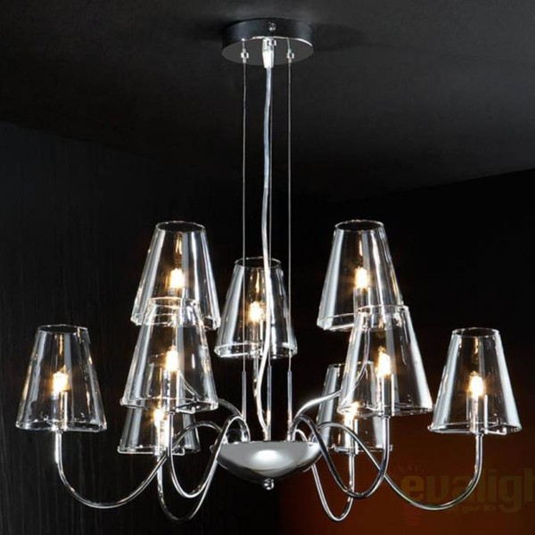 Lustra 9 brate diametru 68cm Silba 692514, Promotii lustre, reduceri⭐ corpuri de iluminat, mobila si decoratiuni de interior si exterior.⭕Oferte Pret redus online ➽ www.evalight.ro❗ a