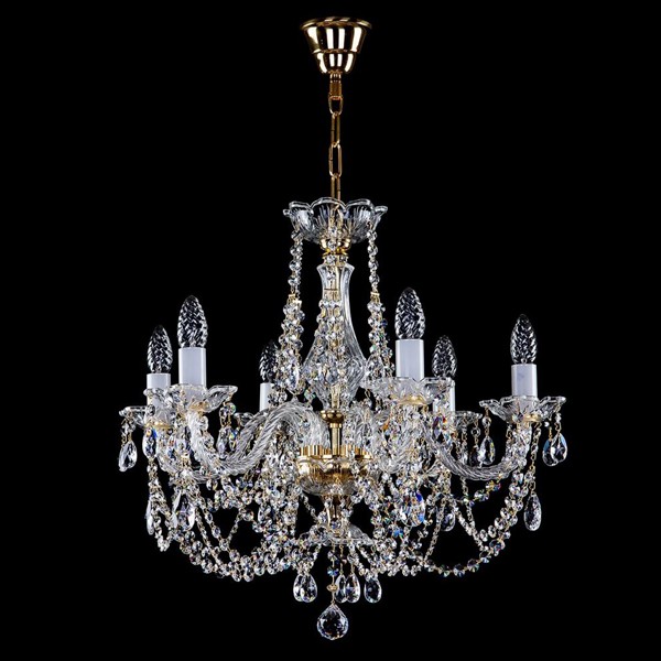 Candelabru Cristal Bohemia Exclusive 6 brate, diam. 62cm ANJA VI CE, Lustre Cristal Bohemia⭐ modele deosebite de candelabre din cristal Bohemia autentic din Cehia.✅Design Baroc de lux Premium Top❗ ➽ www.evalight.ro. a