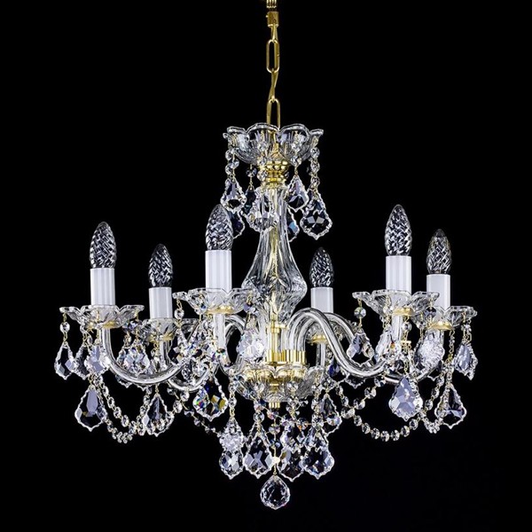 Candelabru Cristal Bohemia Exclusive 6 brate, diam. 56cm TIFFANI VI CE, Lustre Cristal Bohemia⭐ modele deosebite de candelabre din cristal Bohemia autentic din Cehia.✅Design Baroc de lux Premium Top❗ ➽ www.evalight.ro. a