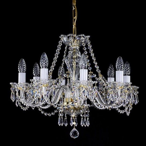 Candelabru Cristal Bohemia Exclusive 8 brate, diam. 57cm HAMINDA VIII CE, Lustre cristal si Corpuri de iluminat suspendate⭐ modele de lux elegante din cristal Stil Exclusive.✅Design Premium Top❗ ➽ www.evalight.ro.  a