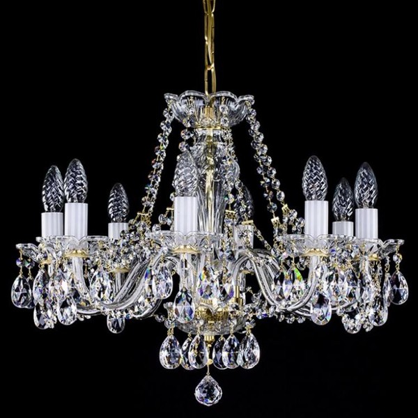 Candelabru 8 brate Cristal Bohemia Exclusive CASSIDY VIII., Lustre cristal si Corpuri de iluminat suspendate⭐ modele de lux elegante din cristal Stil Exclusive.✅Design Premium Top❗ ➽ www.evalight.ro.  a