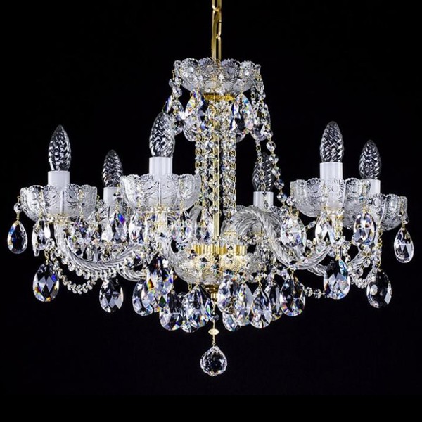 Candelabru Cristal Bohemia Exclusive 6 brate CR 0004/06/20 CE, Lustre Cristal Bohemia⭐ modele deosebite de candelabre din cristal Bohemia autentic din Cehia.✅Design Baroc de lux Premium Top❗ ➽ www.evalight.ro. a