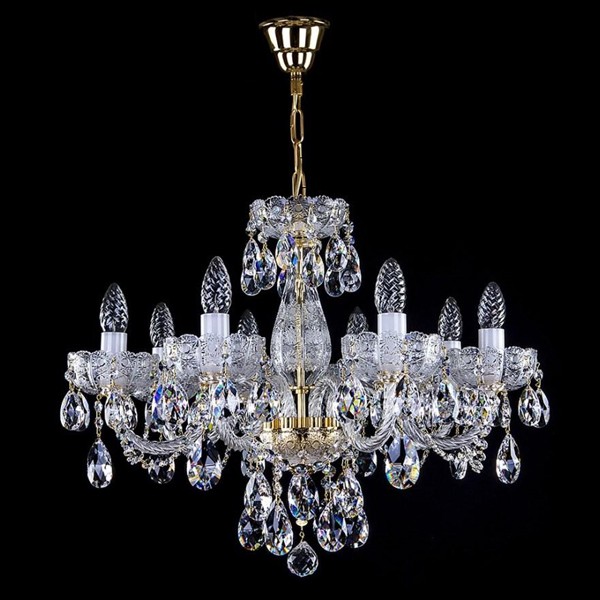 Candelabru Cristal Bohemia Exclusive 8 brate CR 0005/08/20 CE, Lustre Cristal Bohemia⭐ modele deosebite de candelabre din cristal Bohemia autentic din Cehia.✅Design Baroc de lux Premium Top❗ ➽ www.evalight.ro. a