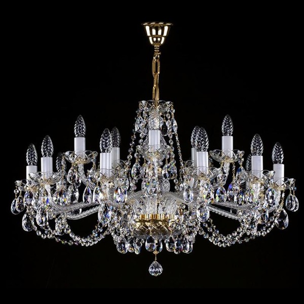 Candelabru 15 brate Cristal Bohemia Exclusive CAMERON XV., Lustre Cristal Bohemia⭐ modele deosebite de candelabre din cristal Bohemia autentic din Cehia.✅Design Baroc de lux Premium Top❗ ➽ www.evalight.ro. a