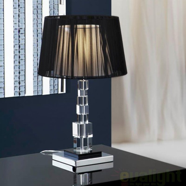 Veioza, lampa de masa cu cristal Vulcan 103011, Promotii lustre, reduceri⭐ corpuri de iluminat, mobila si decoratiuni de interior si exterior.⭕Oferte Pret redus online ➽ www.evalight.ro❗ a