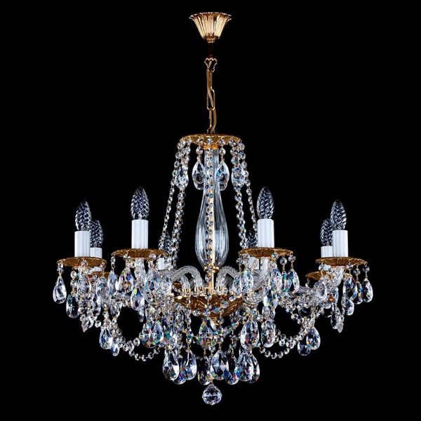 Candelabru cristal Bohemia 8 brate, diam. 68cm Demeter VIII CE, Lustre Cristal Bohemia⭐ modele deosebite de candelabre din cristal Bohemia autentic din Cehia.✅Design Baroc de lux Premium Top❗ ➽ www.evalight.ro. a