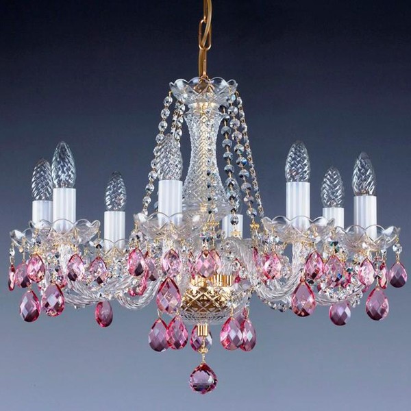 Candelabru cristal Bohemia 8 brate, diam. 60cm Radka VIII 1001 CE, Lustre Cristal Bohemia⭐ modele deosebite de candelabre din cristal Bohemia autentic din Cehia.✅Design Baroc de lux Premium Top❗ ➽ www.evalight.ro. a