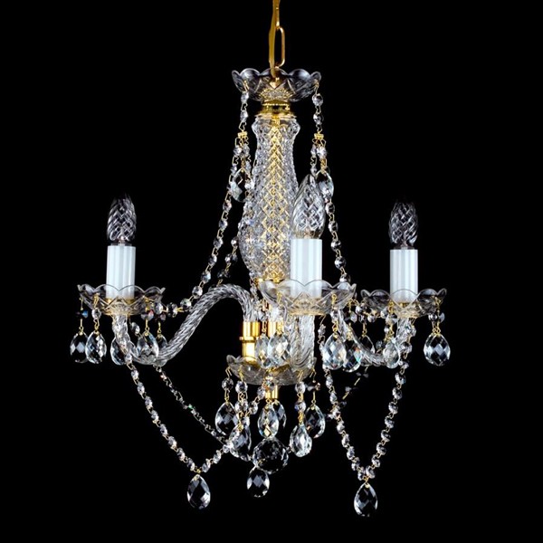 Candelabru Cristal Bohemia Exclusive 3 brate, diam. 48cm Magda III CE, Lustre Cristal Bohemia⭐ modele deosebite de candelabre din cristal Bohemia autentic din Cehia.✅Design Baroc de lux Premium Top❗ ➽ www.evalight.ro. a