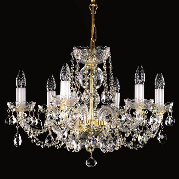 Candelabru Cristal Bohemia Exclusive 6 brate, diam. 59cm Tatana VI CE, Lustre Cristal Bohemia⭐ modele deosebite de candelabre din cristal Bohemia autentic din Cehia.✅Design Baroc de lux Premium Top❗ ➽ www.evalight.ro. a