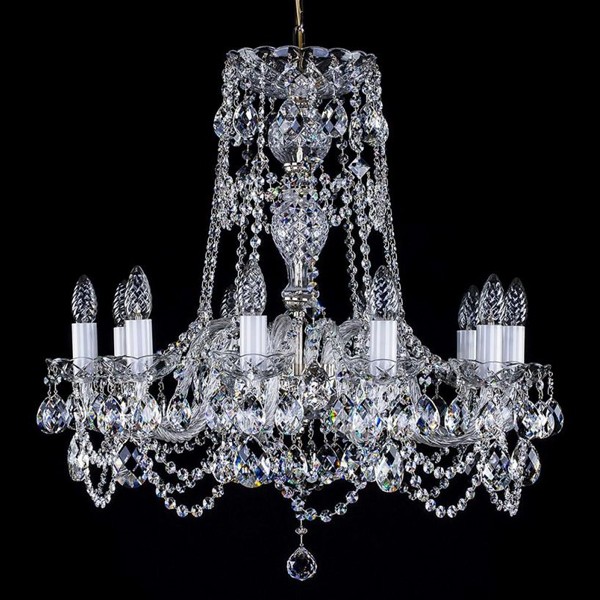 Candelabru Cristal Bohemia Exclusive 10 brate, diam. 67cm DONATELA X. CE, Lustre Cristal Bohemia⭐ modele deosebite de candelabre din cristal Bohemia autentic din Cehia.✅Design Baroc de lux Premium Top❗ ➽ www.evalight.ro. a