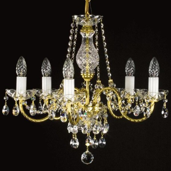 Candelabru cristal Bohemia 5 brate, diam. 53cm Adela V CE, Lustre Cristal Bohemia⭐ modele deosebite de candelabre din cristal Bohemia autentic din Cehia.✅Design Baroc de lux Premium Top❗ ➽ www.evalight.ro. a