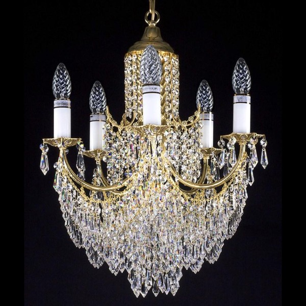 Lustra Cristal Bohemia Exclusive diametru 45cm Gita CE, Lustre Cristal Bohemia⭐ modele deosebite de candelabre din cristal Bohemia autentic din Cehia.✅Design Baroc de lux Premium Top❗ ➽ www.evalight.ro. a