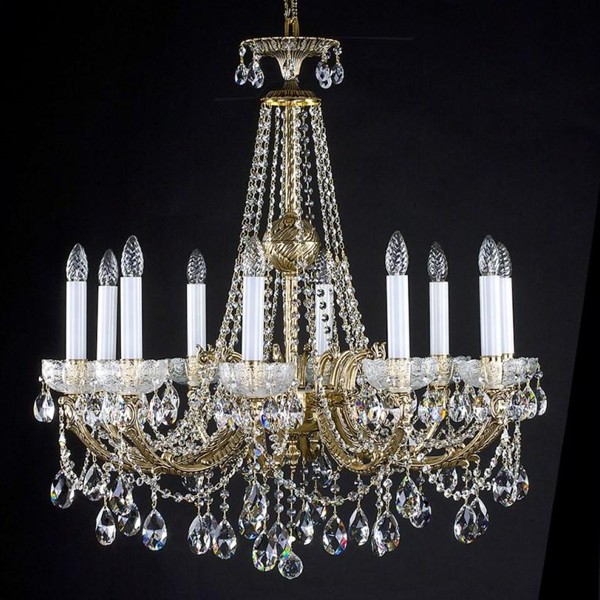 Candelabru Cristal Bohemia Exclusive 10 brate, diam.82cm CR 0006/10/20 CE, Lustre Cristal Bohemia⭐ modele deosebite de candelabre din cristal Bohemia autentic din Cehia.✅Design Baroc de lux Premium Top❗ ➽ www.evalight.ro. a